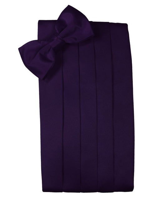 Amethyst Solid Satin Cummerbund