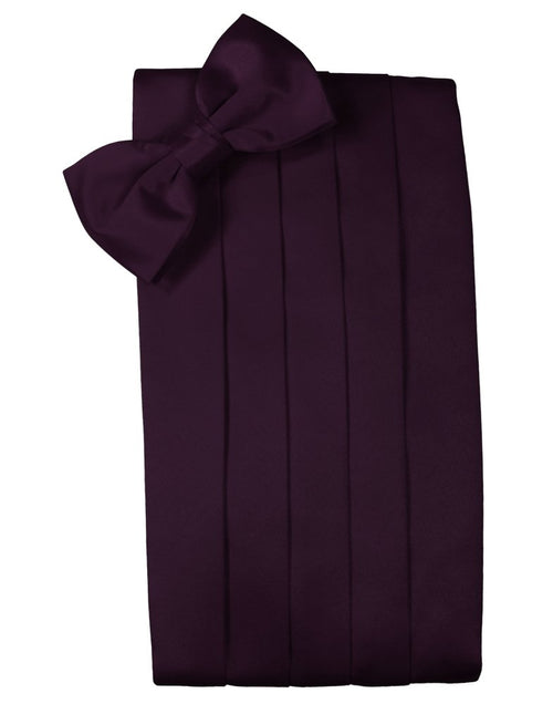 Berry Solid Satin Cummerbund
