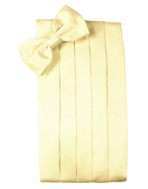 Canary Solid Satin Cummerbund