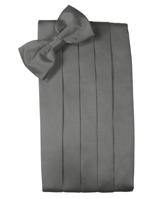 Charcoal Solid Satin Cummerbund