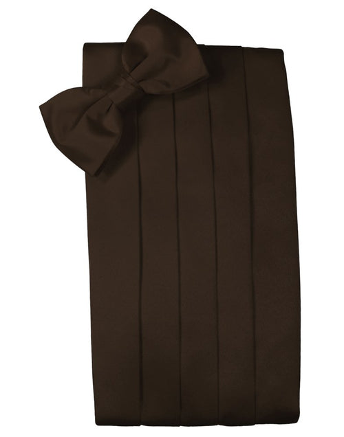 Chocolate Solid Satin Cummerbund