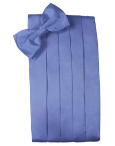 Cornflower Solid Satin Cummerbund