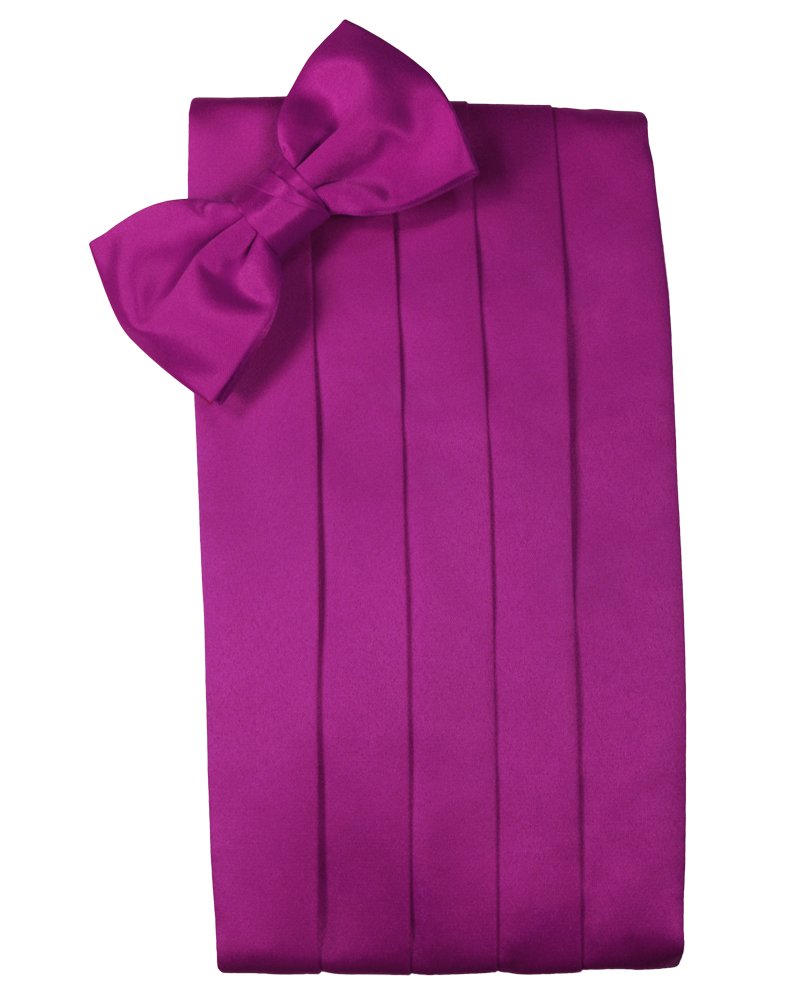 Fuchsia Solid Satin Cummerbund