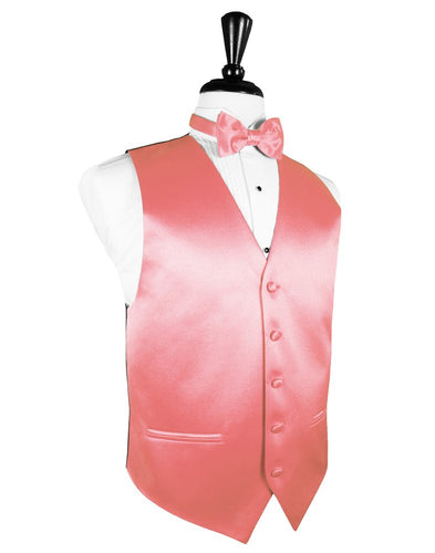 Guava Solid Satin Vest