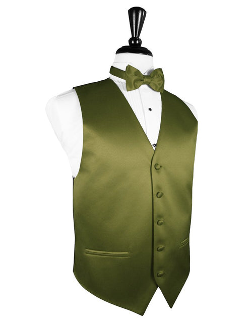 Moss Solid Satin Vest