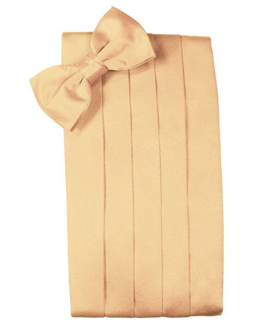 Peach Solid Satin Cummerbund