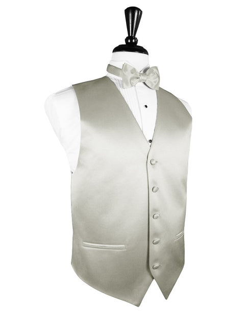 Platinum Solid Satin Vest