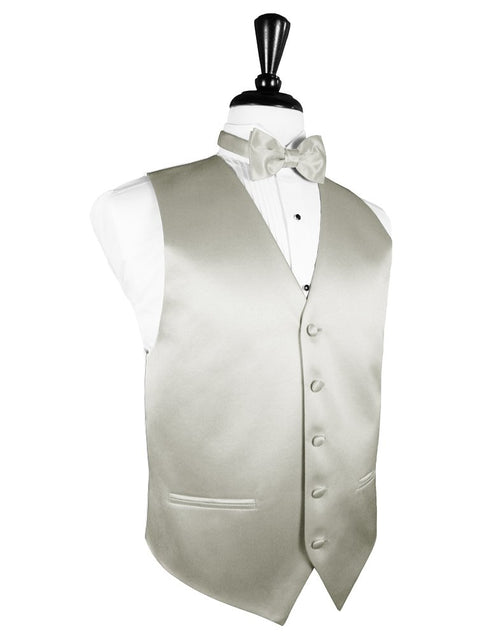 Platinum Solid Satin Vest