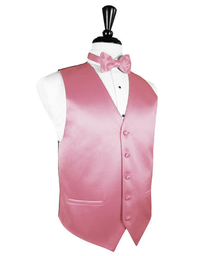 Rose Petal Solid Satin Vest