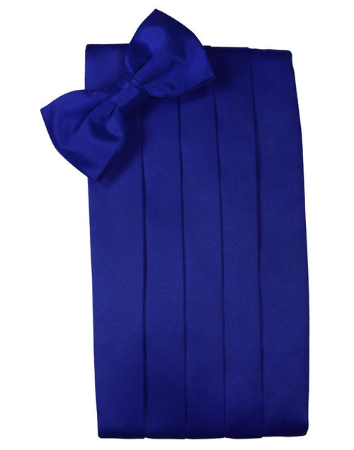 Royal Blue Solid Satin Cummerbund