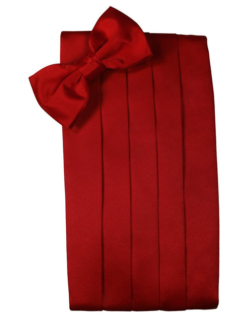 Scarlet Solid Satin Cummerbund