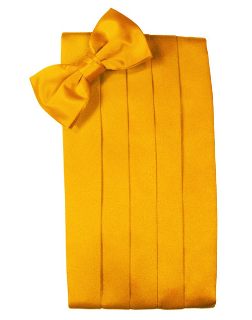 Tangerine Solid Satin Cummerbund