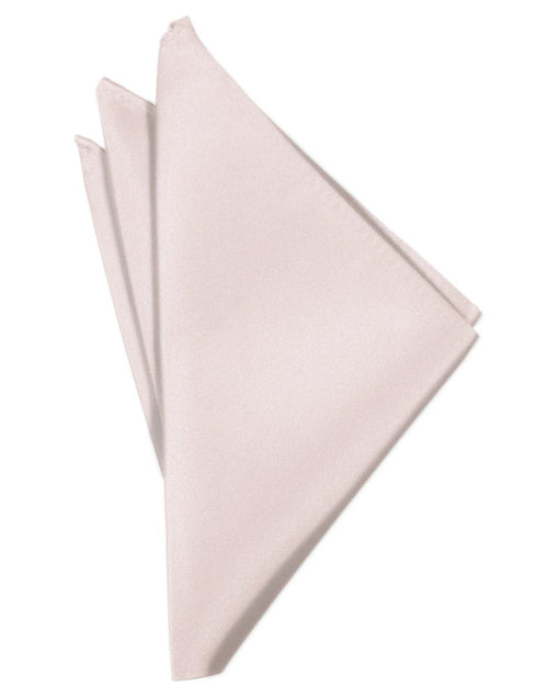 Blush Solid Satin Pocket Square
