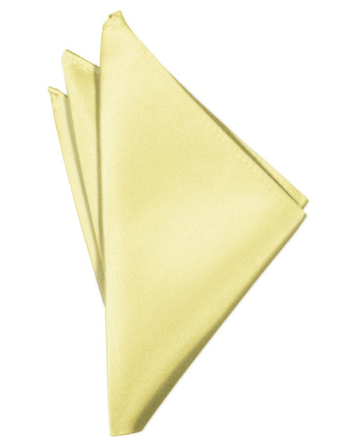Canary Solid Satin Pocket Square