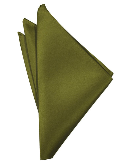 Moss Solid Satin Pocket Square
