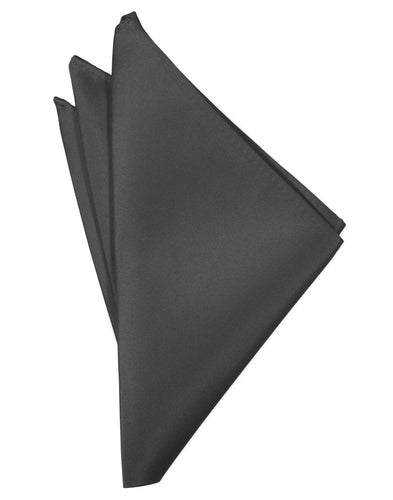 Pewter Solid Satin Pocket Square