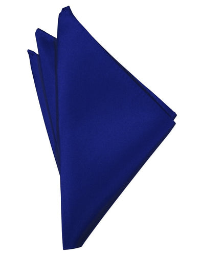 Royal Blue Solid Satin Pocket Square