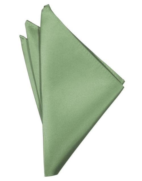 Sage Solid Satin Pocket Square