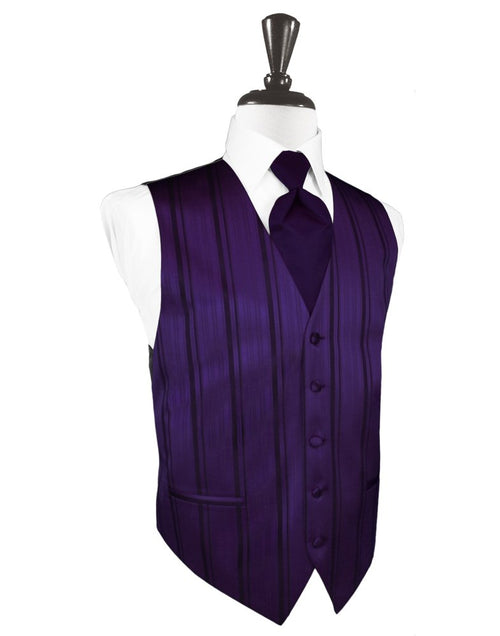 Amethyst Striped Satin Vest
