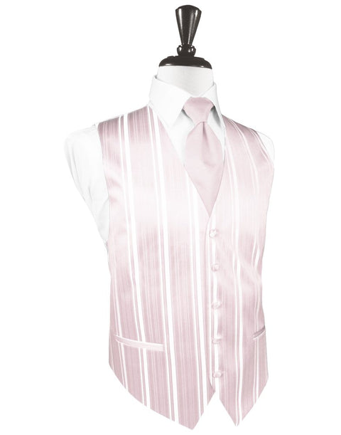 Blush Striped Satin Vest
