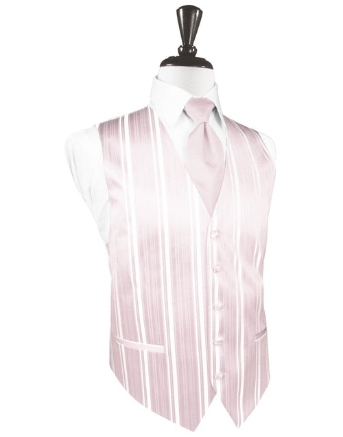 Blush Striped Satin Vest