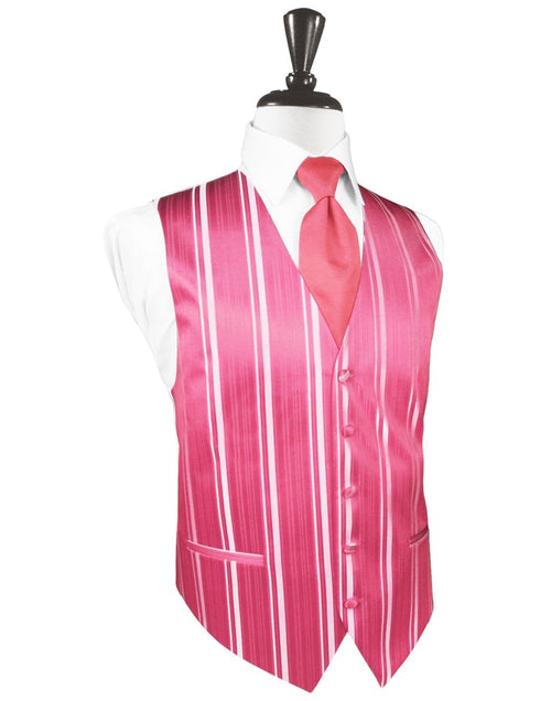 Bubblegum Striped Satin Vest