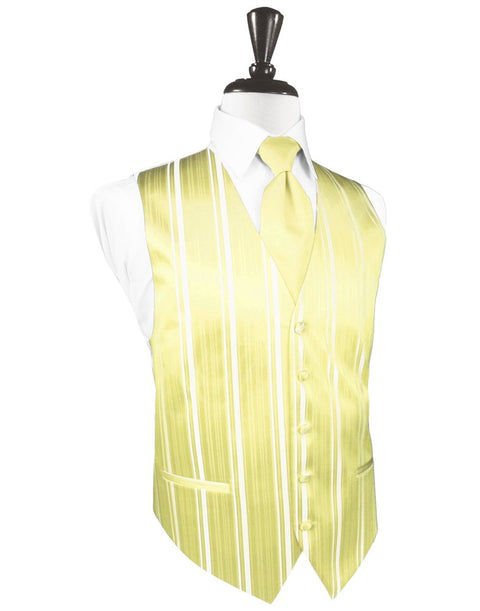Canary Striped Satin Vest