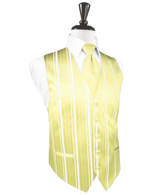 Canary Striped Satin Vest