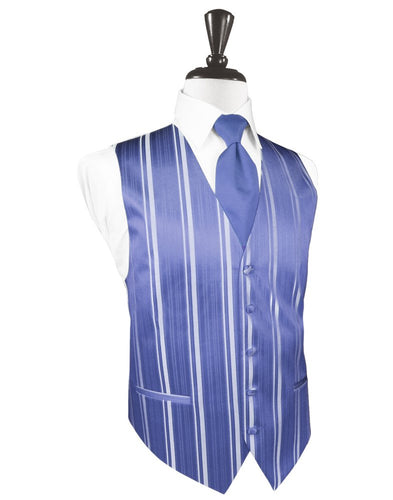 Cornflower Striped Satin Vest