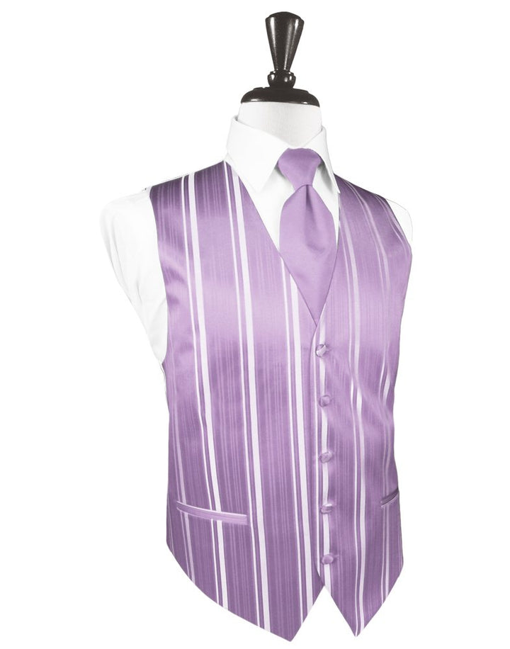 Heather Striped Satin Vest