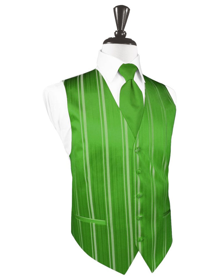Kelly Striped Satin Vest