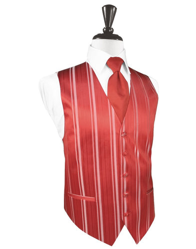 Persimmon Striped Satin Vest