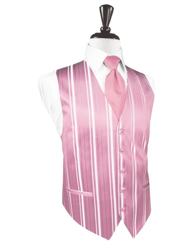 Rose Petal Striped Satin Vest