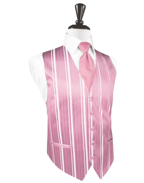 Rose Petal Striped Satin Vest