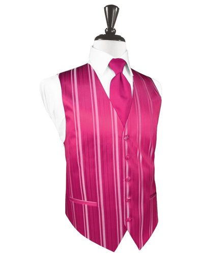 Watermelon Striped Satin Vest