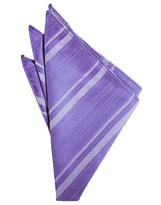 Freesia Striped Satin Pocket Square