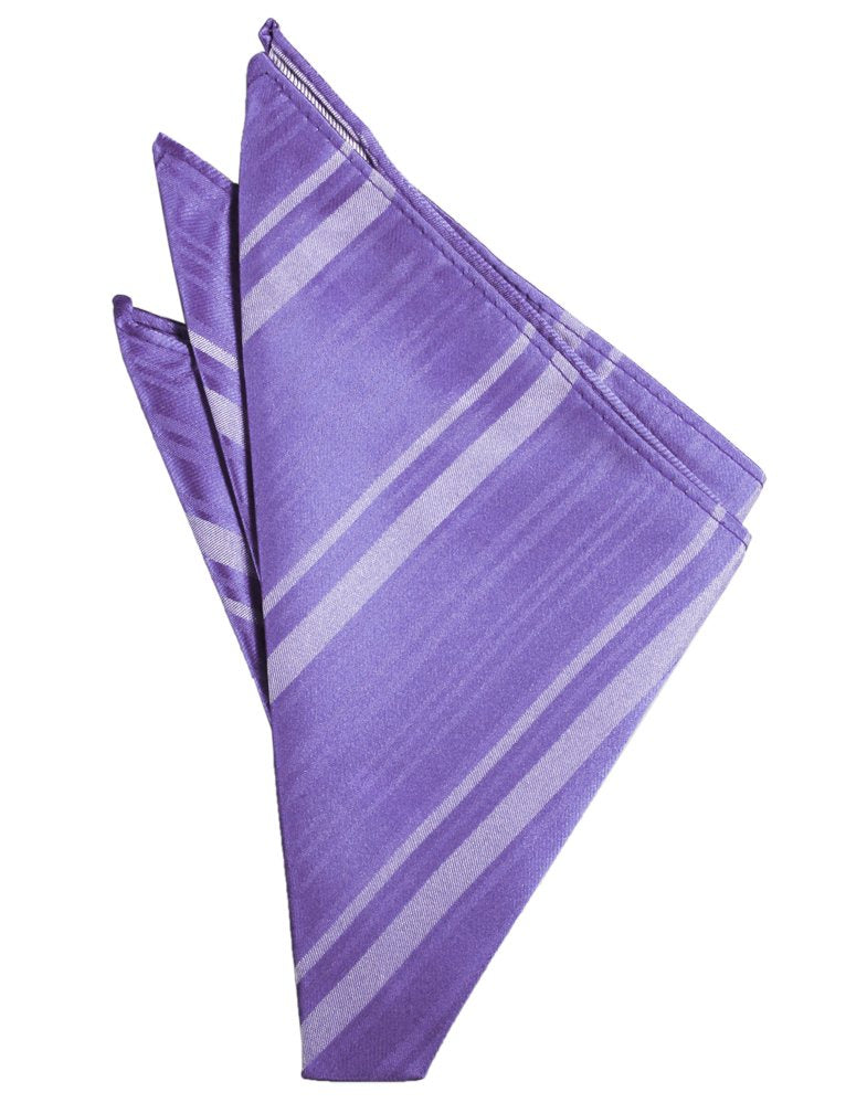 Freesia Striped Satin Pocket Square