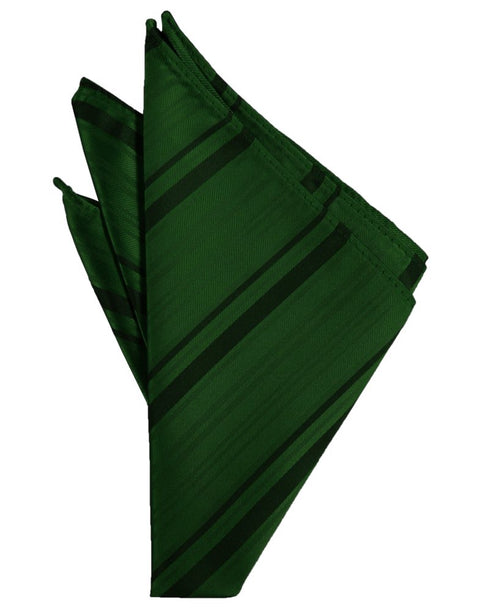 Hunter Striped Satin Pocket Square