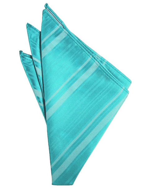 Pool Striped Satin Pocket Square