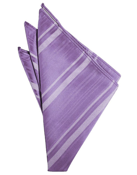 Wisteria Striped Satin Pocket Square