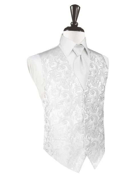 White Tapestry Vest