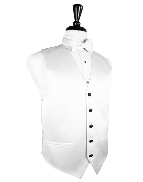 White Vitro Satin Vest